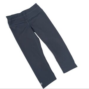 Athleta Dark Gray Crop Leggings Back Zipper